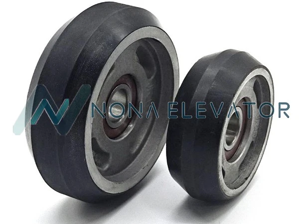 Toshiba Elevator Guide Shoe Roller 70x25x6202 90x30x6202 Wear Resistant PU Roller